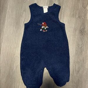 Carter's Navy Overalls with Bear Design Vintage Carters. VGC